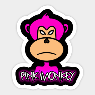 pink monkey Sticker